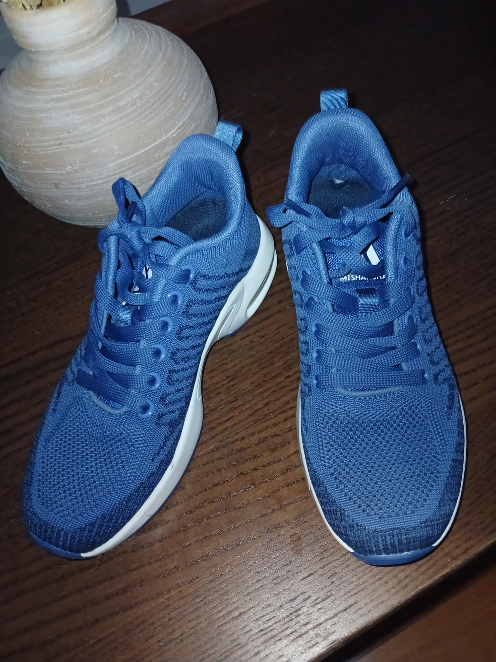 Mishansha Navy Blue Knit Athletic Sneakers
